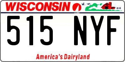 WI license plate 515NYF