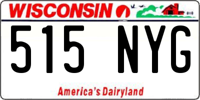 WI license plate 515NYG