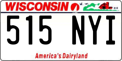 WI license plate 515NYI