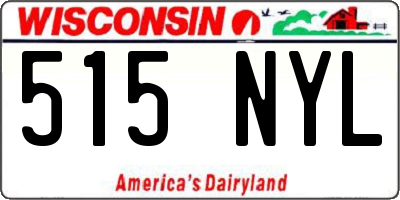 WI license plate 515NYL