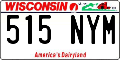 WI license plate 515NYM