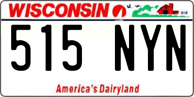 WI license plate 515NYN