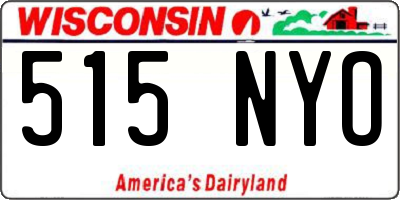 WI license plate 515NYO