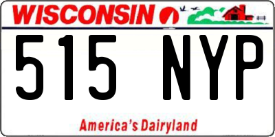 WI license plate 515NYP
