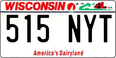 WI license plate 515NYT