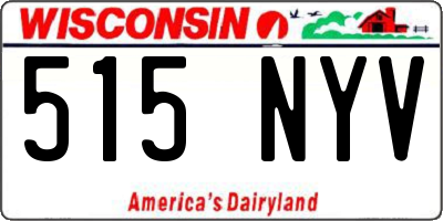 WI license plate 515NYV