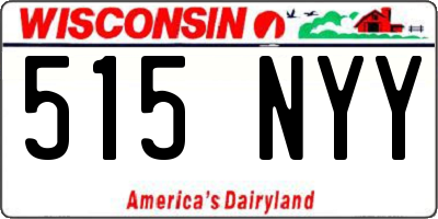 WI license plate 515NYY