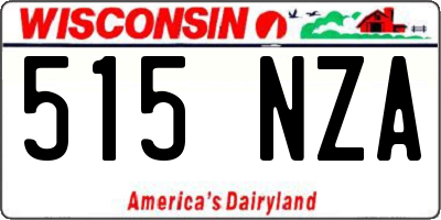 WI license plate 515NZA