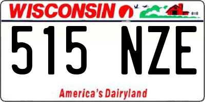 WI license plate 515NZE
