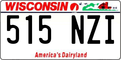 WI license plate 515NZI