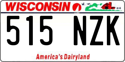 WI license plate 515NZK