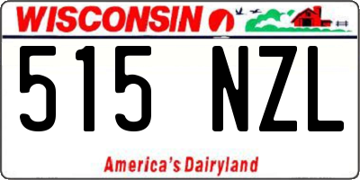 WI license plate 515NZL