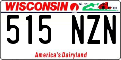 WI license plate 515NZN