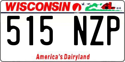 WI license plate 515NZP