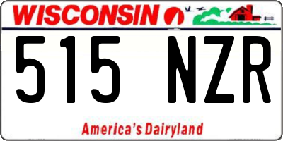 WI license plate 515NZR
