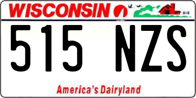 WI license plate 515NZS