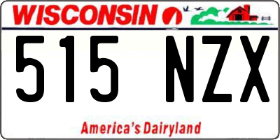 WI license plate 515NZX