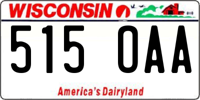 WI license plate 515OAA