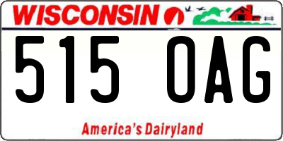WI license plate 515OAG