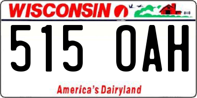 WI license plate 515OAH