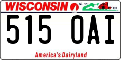 WI license plate 515OAI