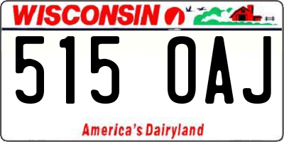 WI license plate 515OAJ