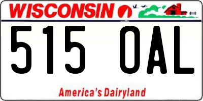 WI license plate 515OAL