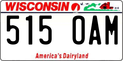 WI license plate 515OAM
