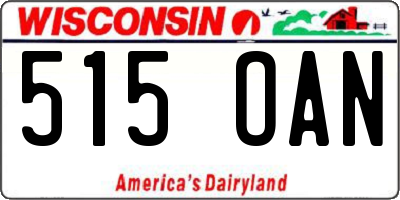 WI license plate 515OAN