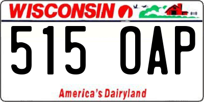 WI license plate 515OAP