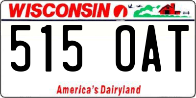 WI license plate 515OAT