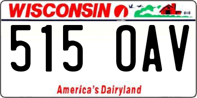 WI license plate 515OAV