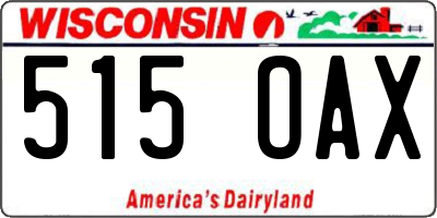 WI license plate 515OAX