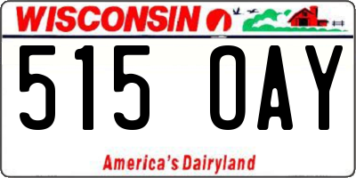 WI license plate 515OAY