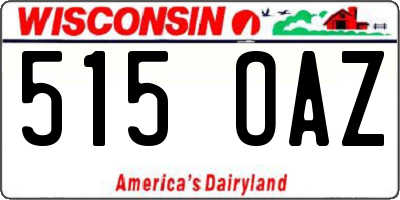 WI license plate 515OAZ
