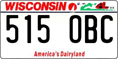 WI license plate 515OBC