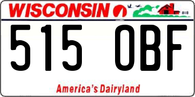 WI license plate 515OBF