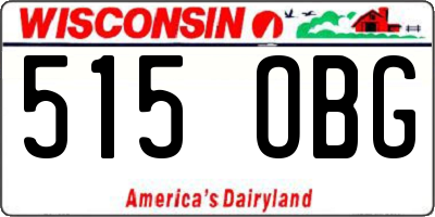 WI license plate 515OBG