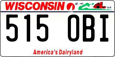 WI license plate 515OBI