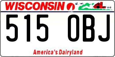 WI license plate 515OBJ