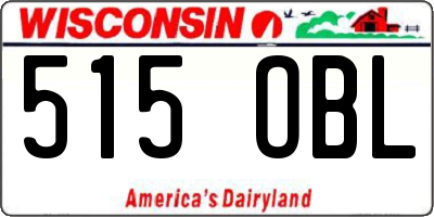 WI license plate 515OBL