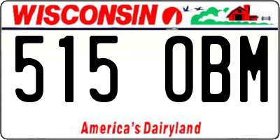 WI license plate 515OBM