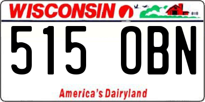 WI license plate 515OBN