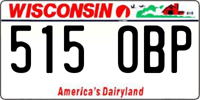 WI license plate 515OBP