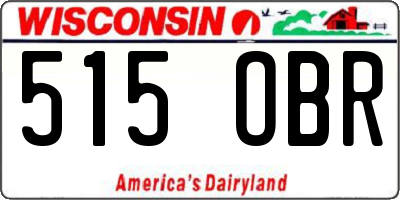 WI license plate 515OBR