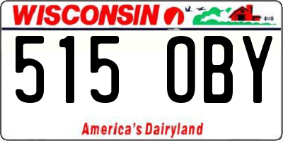 WI license plate 515OBY