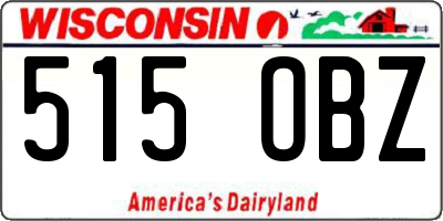 WI license plate 515OBZ