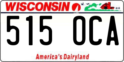 WI license plate 515OCA