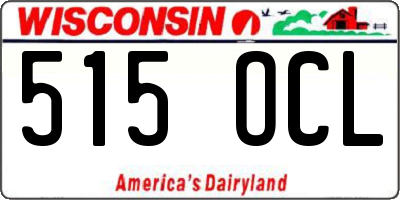 WI license plate 515OCL