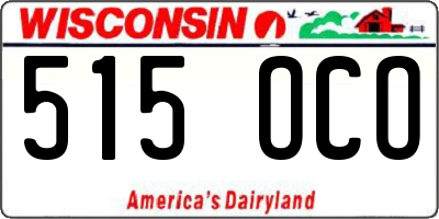 WI license plate 515OCO